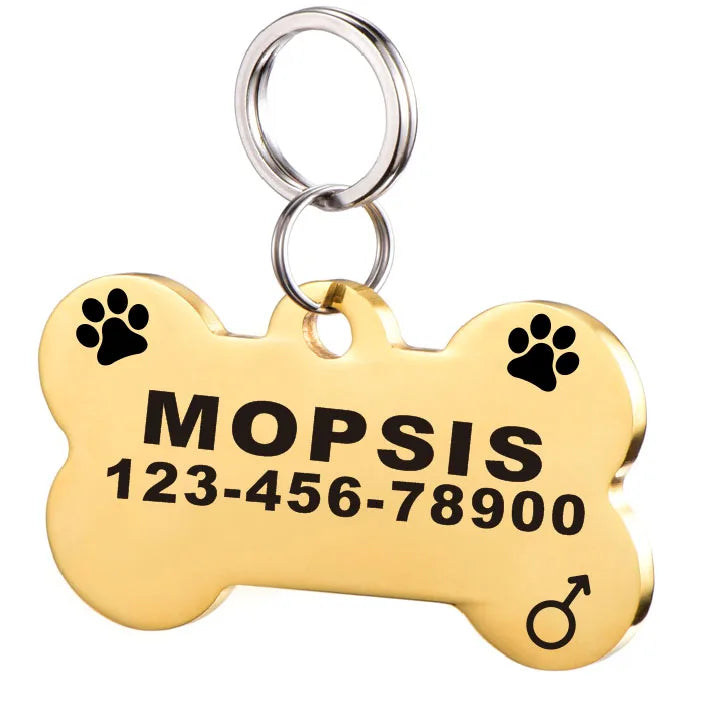 Dog ID Tag For Pet Collar Stainless Stee Accessories Personalized Puppy Cat Dog ID Tag Customized Pet Products Supplies