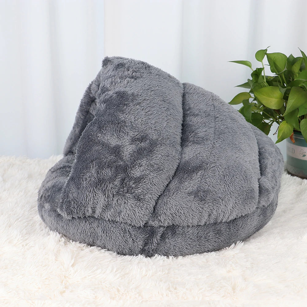 Soft Cat Bed Winter Warm Plush Pet Puupy Kitten Nest Kennel Deep Sleep Cats Cave House For Cats Small Dogs Products