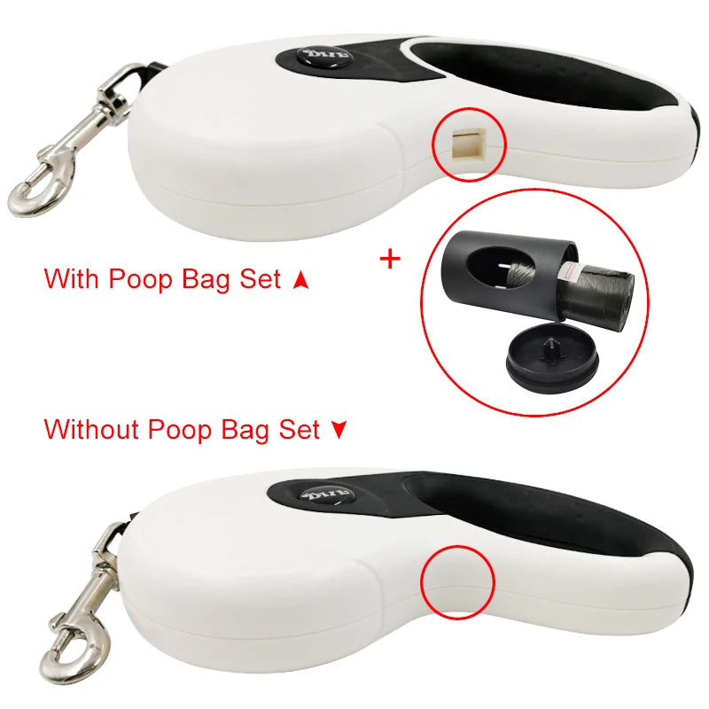 Strong Pet Leash Retractable Large Dog Extendable Strap Outdoor Walking Puppy Cats Roulette For Small Dogs Poop Bag Dispenser 8M