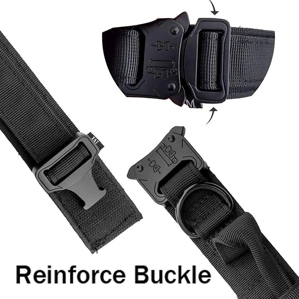 Tactical Dog Harness Leash Set Dog Collar Military Large Tactical Vest for German Shepherd Pet Accessories for Medium Large