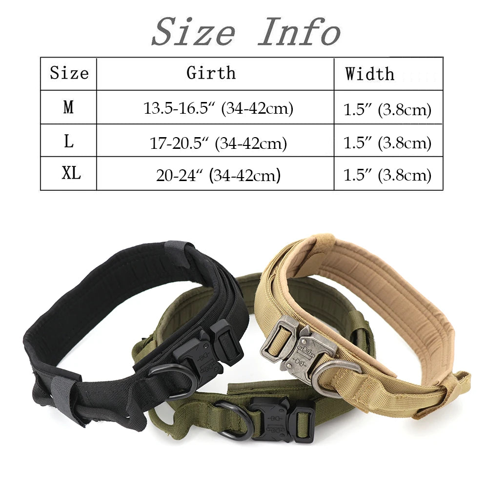 Tactical Dog Harness Leash Set Dog Collar Military Large Tactical Vest for German Shepherd Pet Accessories for Medium Large