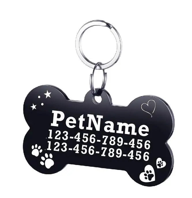 Dog ID Tag For Pet Collar Stainless Stee Accessories Personalized Puppy Cat Dog ID Tag Customized Pet Products Supplies