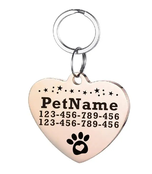 Dog ID Tag For Pet Collar Stainless Stee Accessories Personalized Puppy Cat Dog ID Tag Customized Pet Products Supplies