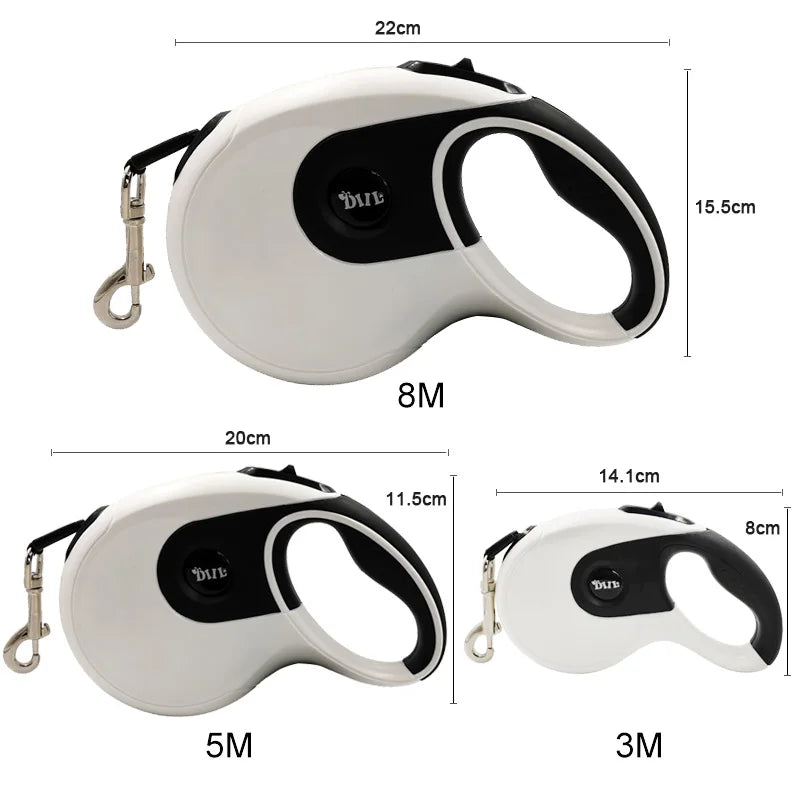 Strong Pet Leash Retractable Large Dog Extendable Strap Outdoor Walking Puppy Cats Roulette For Small Dogs Poop Bag Dispenser 8M