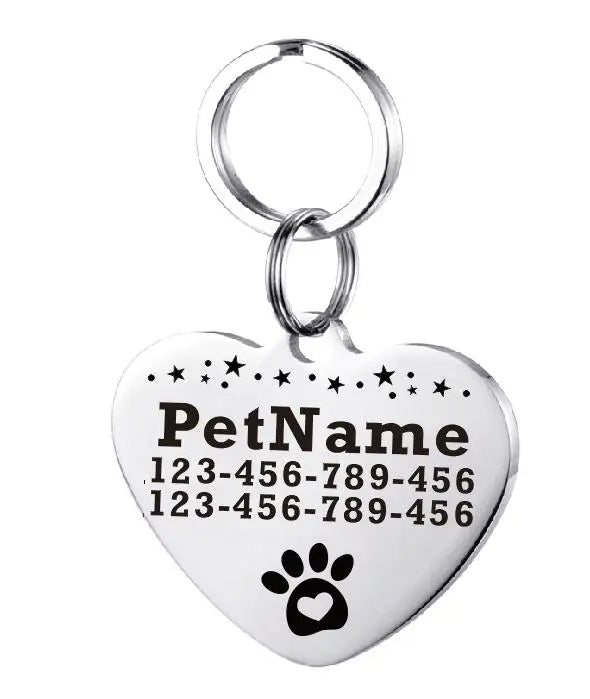 Dog ID Tag For Pet Collar Stainless Stee Accessories Personalized Puppy Cat Dog ID Tag Customized Pet Products Supplies