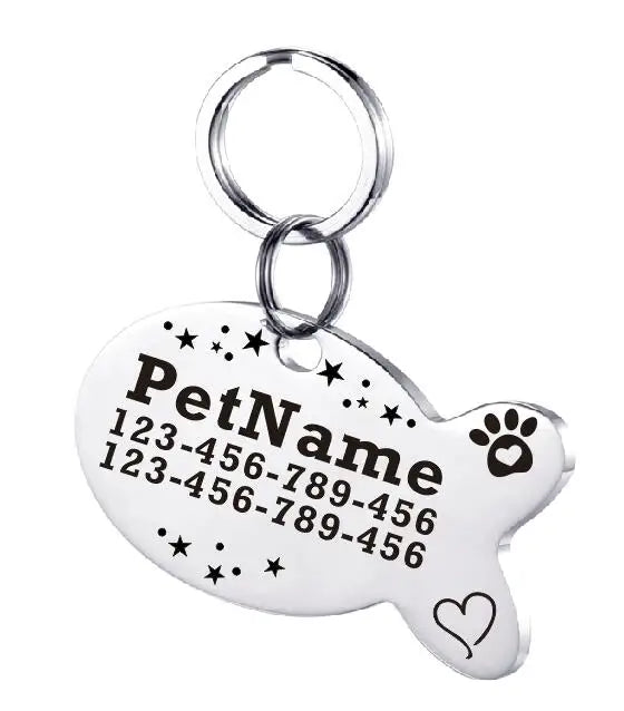 Dog ID Tag For Pet Collar Stainless Stee Accessories Personalized Puppy Cat Dog ID Tag Customized Pet Products Supplies