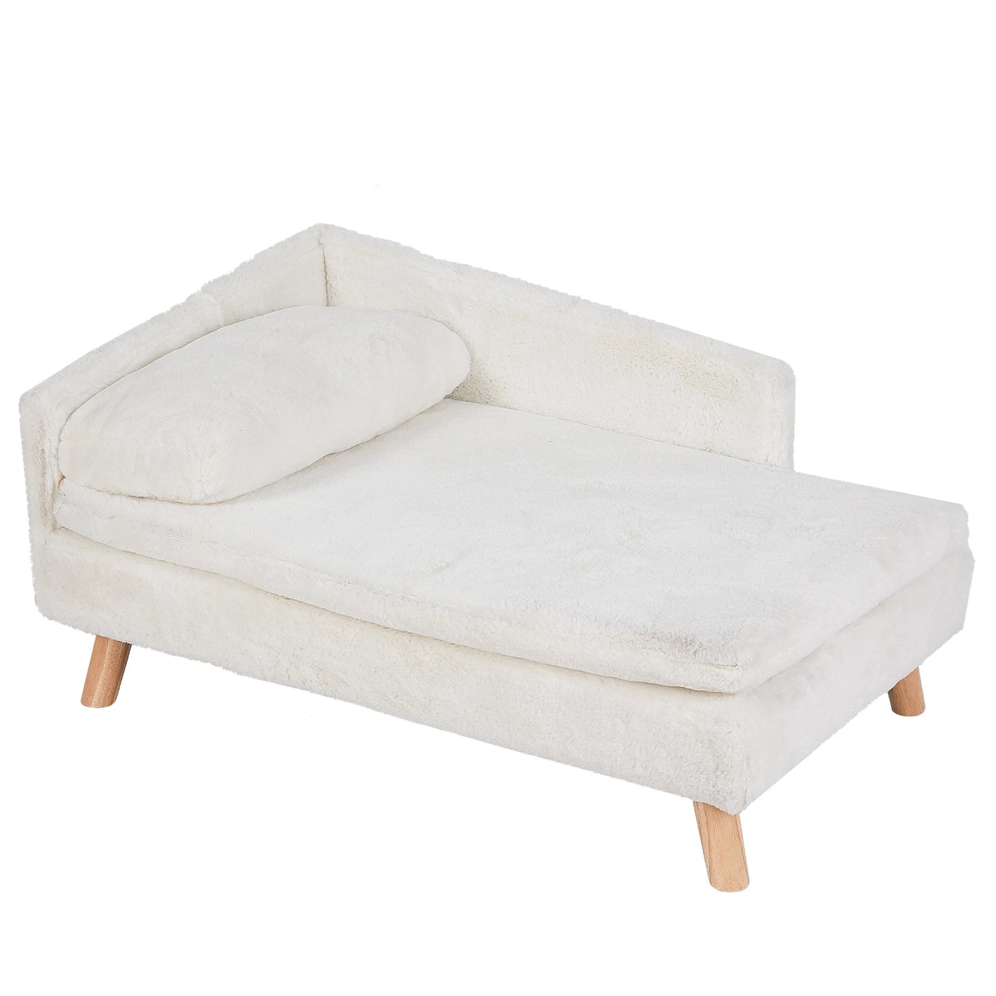 Elevated Nordic Pet Bed – Waterproof Sofa-Style Bed with Sturdy Wood Legs