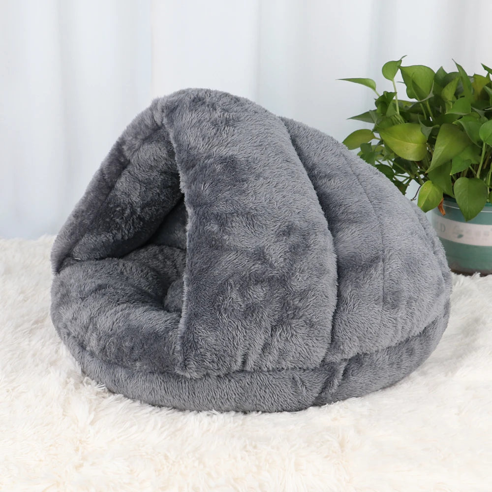 Soft Cat Bed Winter Warm Plush Pet Puupy Kitten Nest Kennel Deep Sleep Cats Cave House For Cats Small Dogs Products