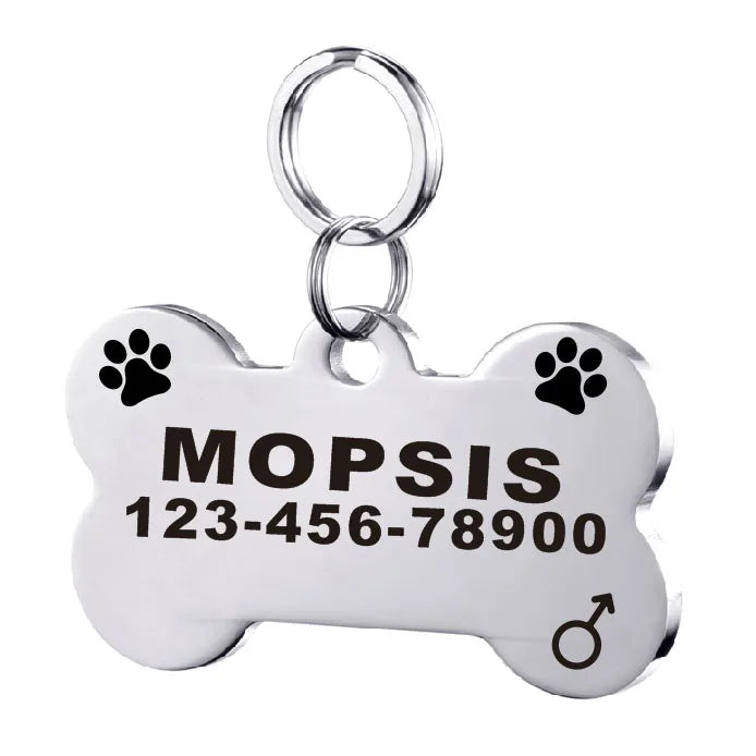 Dog ID Tag For Pet Collar Stainless Stee Accessories Personalized Puppy Cat Dog ID Tag Customized Pet Products Supplies