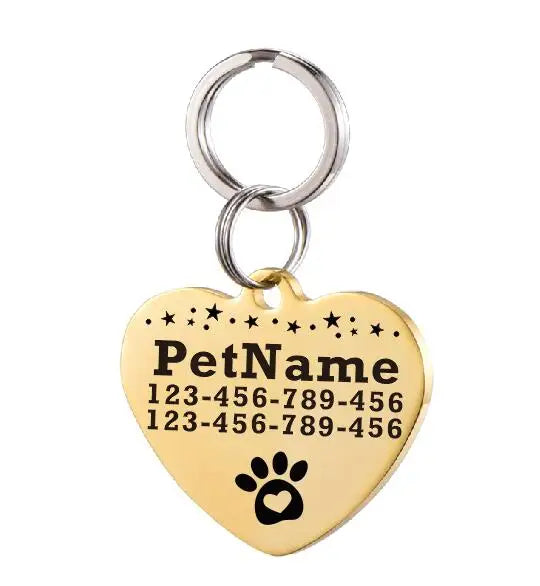 Dog ID Tag For Pet Collar Stainless Stee Accessories Personalized Puppy Cat Dog ID Tag Customized Pet Products Supplies
