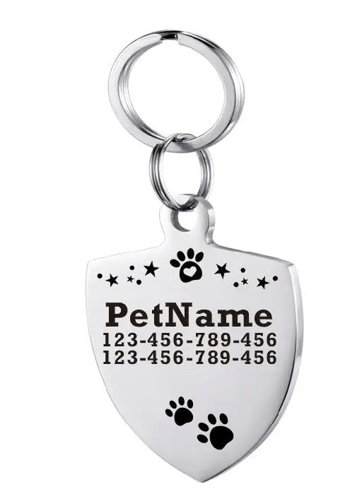 Dog ID Tag For Pet Collar Stainless Stee Accessories Personalized Puppy Cat Dog ID Tag Customized Pet Products Supplies
