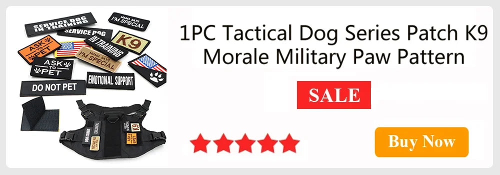 Tactical Dog Harness Leash Set Dog Collar Military Large Tactical Vest for German Shepherd Pet Accessories for Medium Large